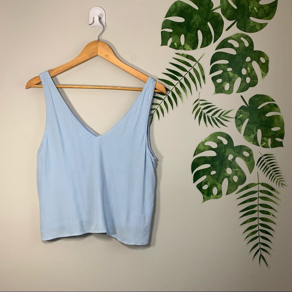 Wilfred Free sz M Kempner Blouse Light Blue